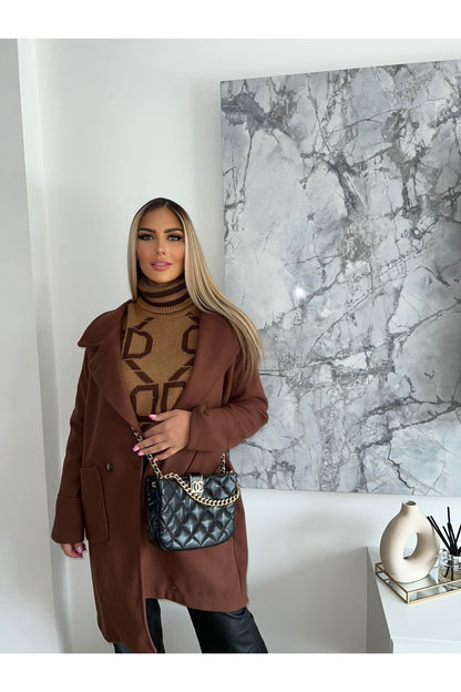 Coat KATALYA chocolade